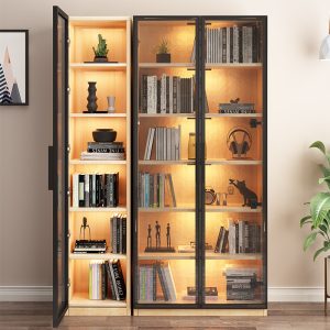 Glass Door Bookshelf-YF5-T09 - Image 4