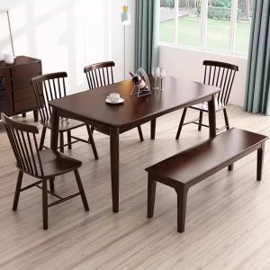 Solid Wood Rectangular Dining Table - Image 3