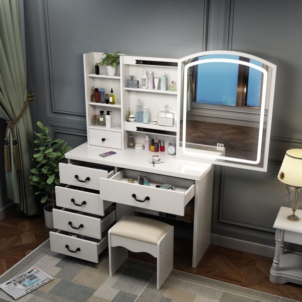 HARBOR Modern Minimalist Vanity Table with Built-in LED Lights