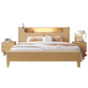 HARBOR Scandinavian Solid Wood Double Bed