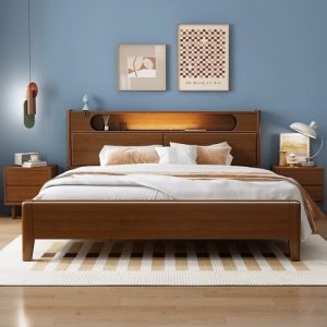 HARBOR Scandinavian Solid Wood Double Bed - Image 3