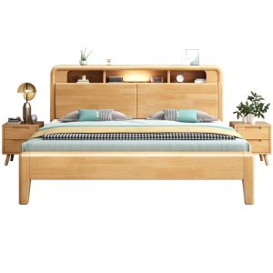 HARBOR Scandinavian Solid Wood Bed with Storage