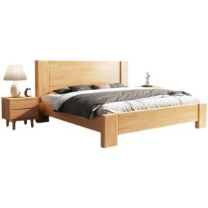 HARBOR Scandinavian Minimalist Solid Wood Bed with Storage