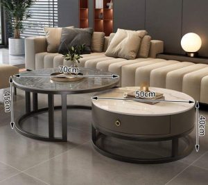HARBOR Minimalist Sintered Stone Coffee Table - Image 2