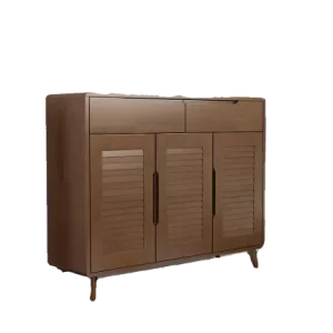 HARBOR All-Wood Shoe Cabinet with Metal Frame - Image 3