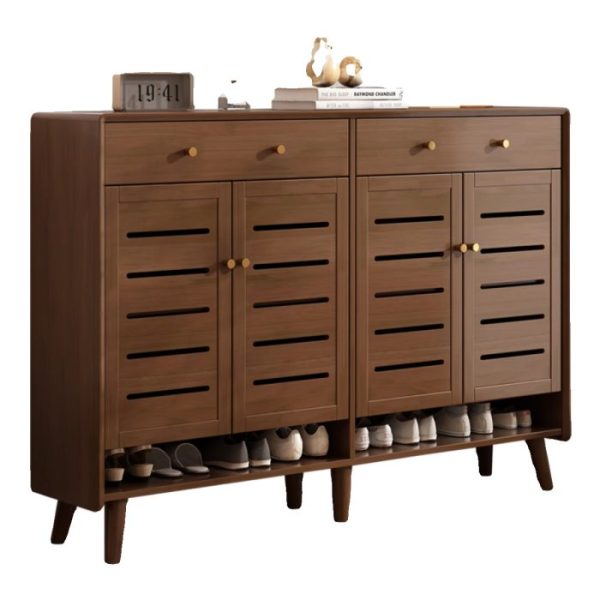 HARBOR All-Wood Shoe Cabinet with Metal Frame