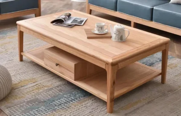HARBOR Red Oak Solid Wood Coffee Table